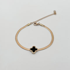 Elegent Rose Gold Clover Bracelet