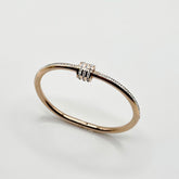 Elegant Zircon Rose Gold Bangle