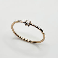 Elegant Zircon Rose Gold Bangle