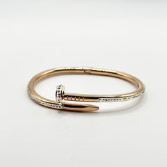Casual Zircon Rose Gold Bangle