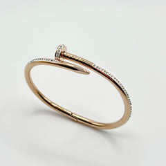 Casual Zircon Rose Gold Bangle