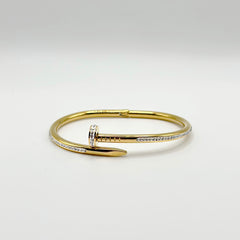 Casual Zircon Gold Bangle