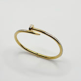 Casual Zircon Gold Bangle