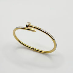 Casual Zircon Gold Bangle