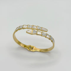 Zircon Gold Bangle