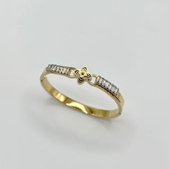 Clover Style Gold Bangle
