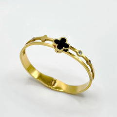 Classic Black Clover Bangle