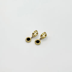 Roman Numeral Black Plate earings