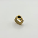 Roman Numeral Black Plate Ring