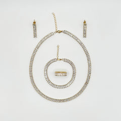 Elegant Square Zircon Set