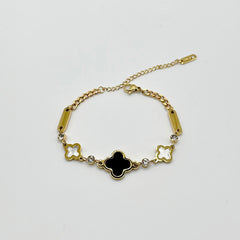 Elegant Gold Clover Bracelet