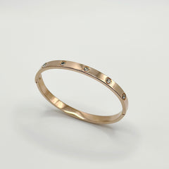 Classic Zircon Rose Gold Bangle