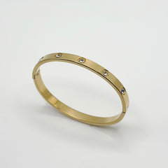 Classic Zircon Gold Bangle