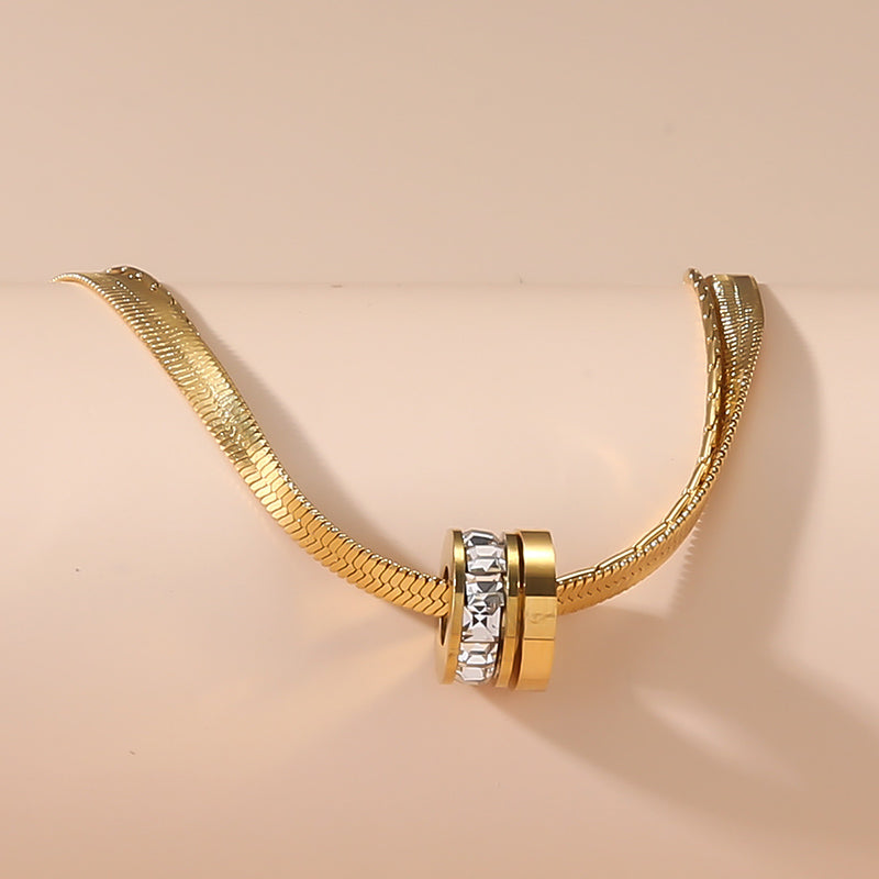 Classic Zircon Gold Necklace