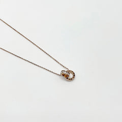 Roman Numeral Rose Gold Necklace