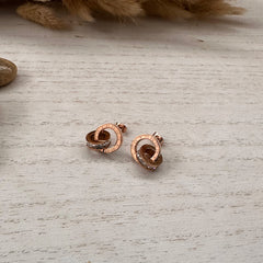 Roman Numeral Rose Gold Earings