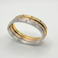 Classic Zircon Rose Gold Bangle