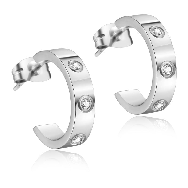 Classic Style Silver Earrings